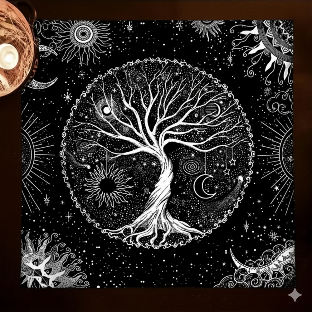 NEW Tree Of Life Moon And Stars Altar Cloth